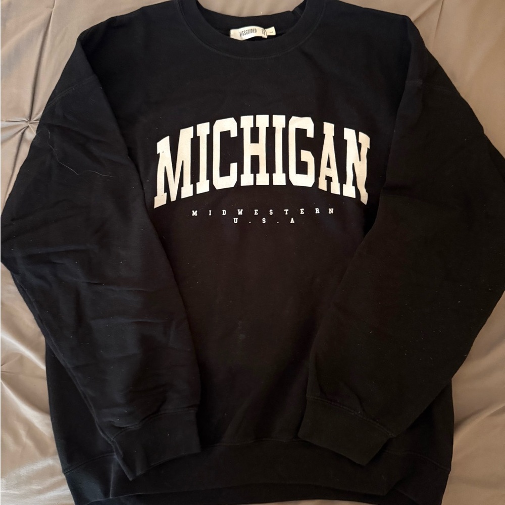 Missguided Black Crewneck Sweatshirt